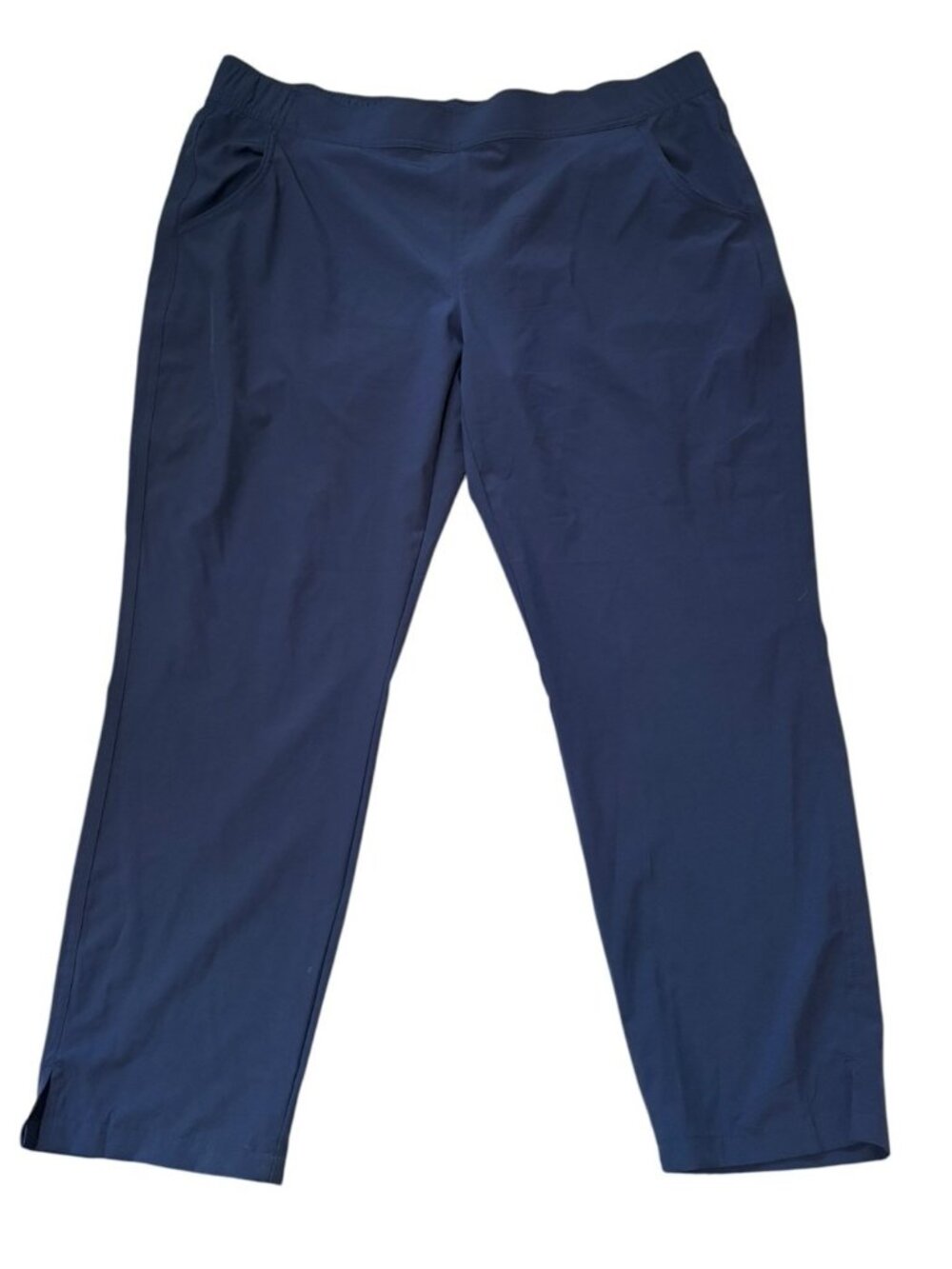 Eddie Bauer Pull On Pant Women Plus Size 1X Navy Blue Everday Casual Lightweight